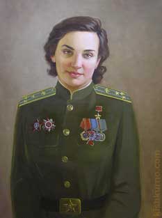 Валентина Гризодубова. Холст, масло